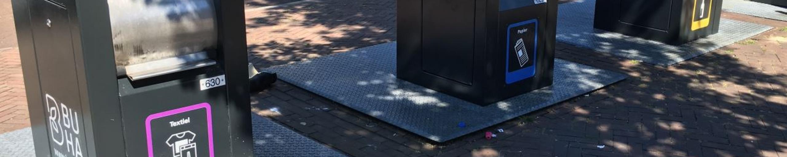 foto's van ondergrondse containers